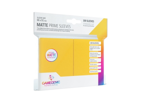 Matte Prime Sleeves Gelb (100 Sleeves) Gamegenic