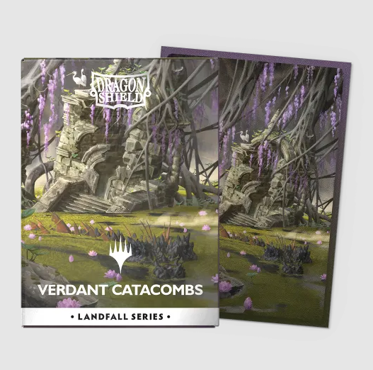 Dragon Shield X Magic: The Gathering: Verdant Catacomb - Standard Size Sleeves Landfall Series (100 Sleeves)