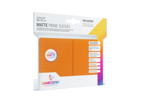 Matte Prime Sleeves Orange (100 Sleeves) Gamegenic