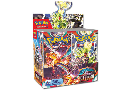 Karmesin & Purpur Obsidianflammen Booster Display DE