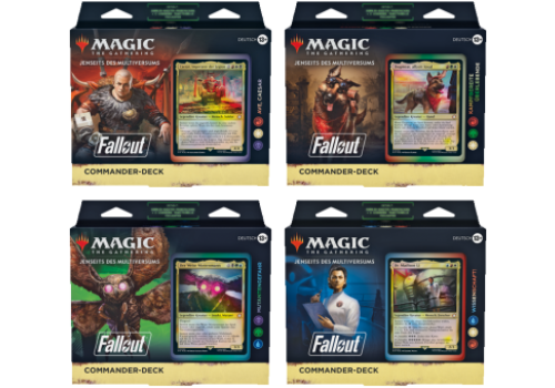 Magic The Gathering Jenseits des Multiversums: Fallout Commander Set (4 Decks) DE