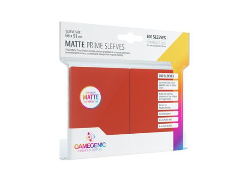 Matte Prime Sleeves Rot (100 Sleeves) Gamegenic