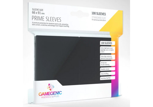 Prime Sleeves Schwarz (100 Sleeves) Gamegenic