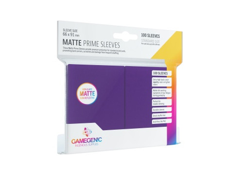 Matte Prime Sleeves Purple (100 Sleeves) Gamegenic
