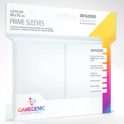 Prime Sleeves Weiß (100 Sleeves) Gamegenic