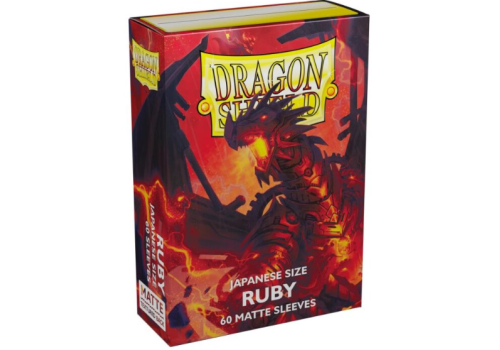 Dragon Shield Sleeves Japanese Size Matte Ruby (60 Sleeves)