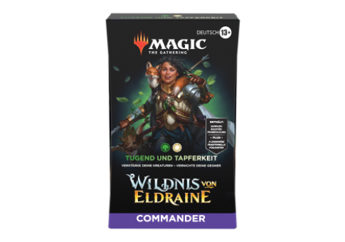 Magic The Gathering Wildnis von Eldraine Tugend und Tapferkeit Commander DE