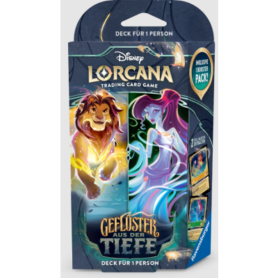 Disney Lorcana: Geflüster aus der Tiefe Starter Deck Bernstein & Smaragd DE