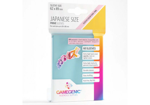 PRIME Japanese Sized Sleeves Clear (60 Sleeves) Gamegenic