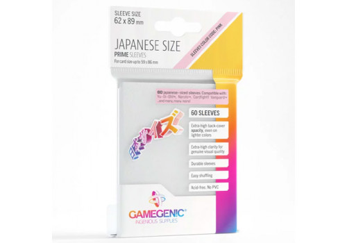 PRIME Japanese Sized Sleeves Weiß (60 Sleeves) Gamegenic