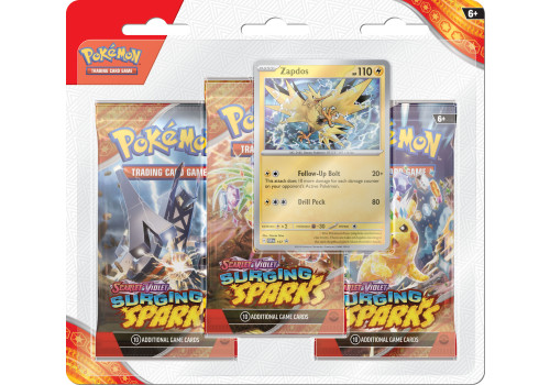 Scarlet & Violet Surging Sparks Zapdos 3-Pack Blister EN