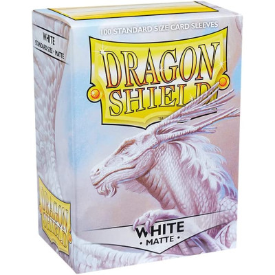Dragon Shield Sleeves Matte White (100 Sleeves)