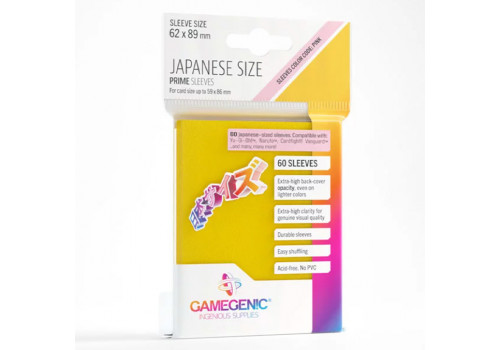 PRIME Japanese Sized Sleeves Gelb (60 Sleeves) Gamegenic
