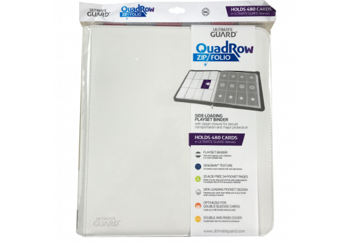 12-Pocket QuadRowZIP Portfolio XenoSkin Weiß Ultimate Guard