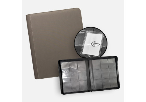 9-Pocket Toploader Xenon Binder Grey TCG Guru