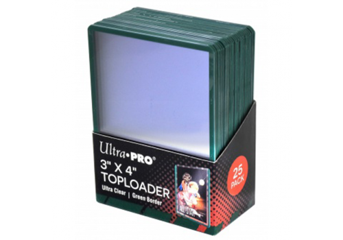 Ultra Pro Toploader Green Border 25x
