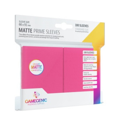 Matte Prime Sleeves Pink (100 Sleeves) Gamegenic