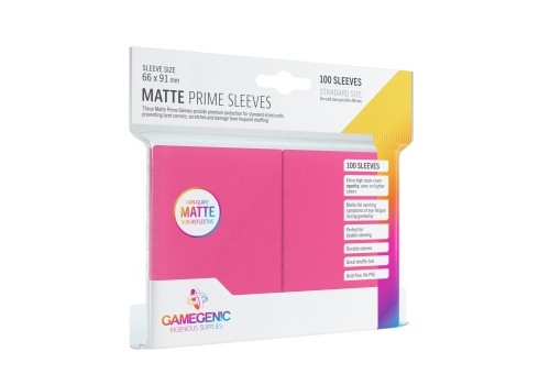 Matte Prime Sleeves Pink (100 Sleeves) Gamegenic