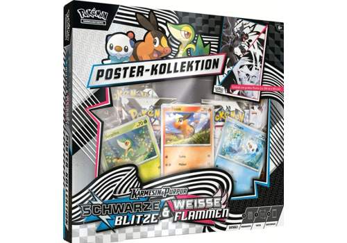 Karmesin & Purpur Schwarze Blitze und Weiße Flammen Poster Kollektion DE