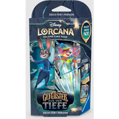 Disney Lorcana: Geflüster aus der Tiefe Starter Deck Saphir & Stahl DE
