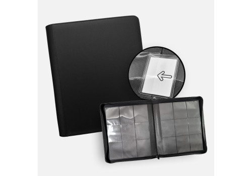 9-Pocket Toploader Xenon Binder Black TCG Guru