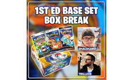 1st Edition Base Set Box Break Dhalucard & Trilluxe DE 23.11.25.