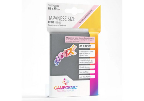 PRIME Japanese Sized Sleeves Grau (60 Sleeves) Gamegenic