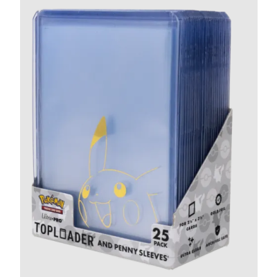 Ultra Pro Pikachu Toploader And Penny Sleeves | Combo Pack (25er Pack)