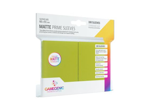 Matte Prime Sleeves Lime (100 Sleeves) Gamegenic