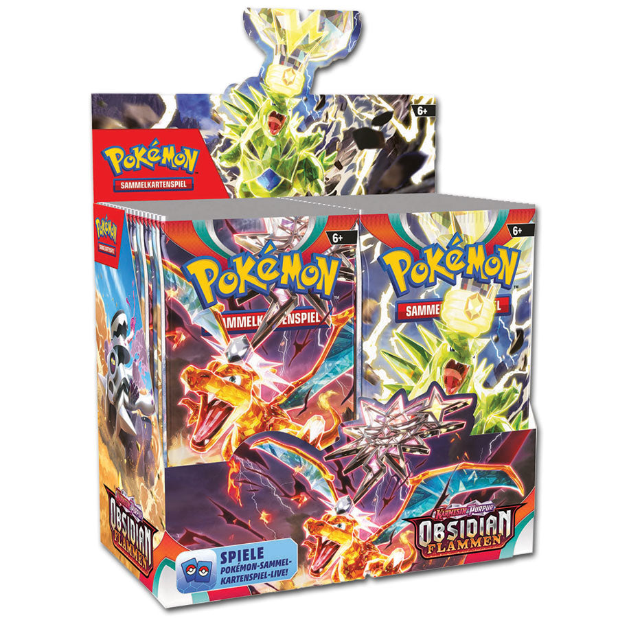 Karmesin & Purpur Obsidianflammen Booster Display DE