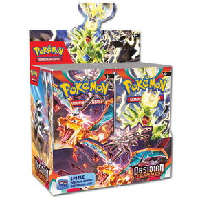 Karmesin & Purpur Obsidianflammen Booster Display DE