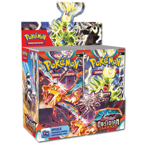 Karmesin & Purpur Obsidianflammen Booster Display DE