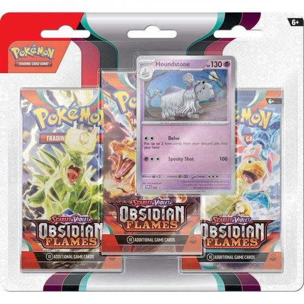 Scarlet & Violet Obsidian Flames Houndstone 3-Pack Blister EN