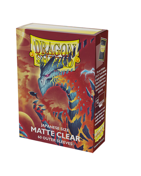 Dragon Shield Sleeves Japanese Size Matte Clear Outer Sleeves  (60 Sleeves)