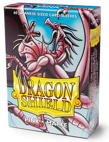 Dragon Shield Sleeves Japanese Size Matte Pink (60 Sleeves)