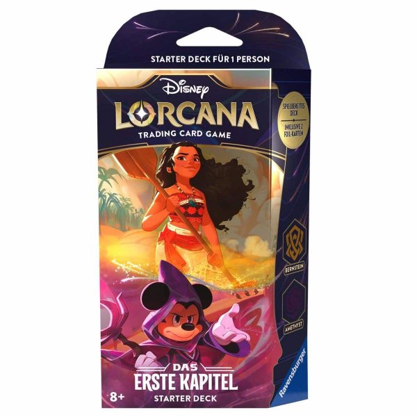 Disney Lorcana: Das Erste Kapitel Starter Deck Bernstein & Amethyst DE