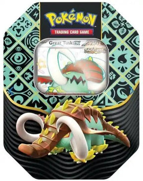 Scarlet & Violet Paldean Fates Tin Great Tusk ex EN