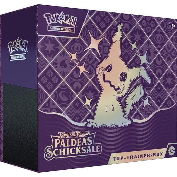 Karmesin & Purpur Paldeas Schicksale Top Trainer Box DE