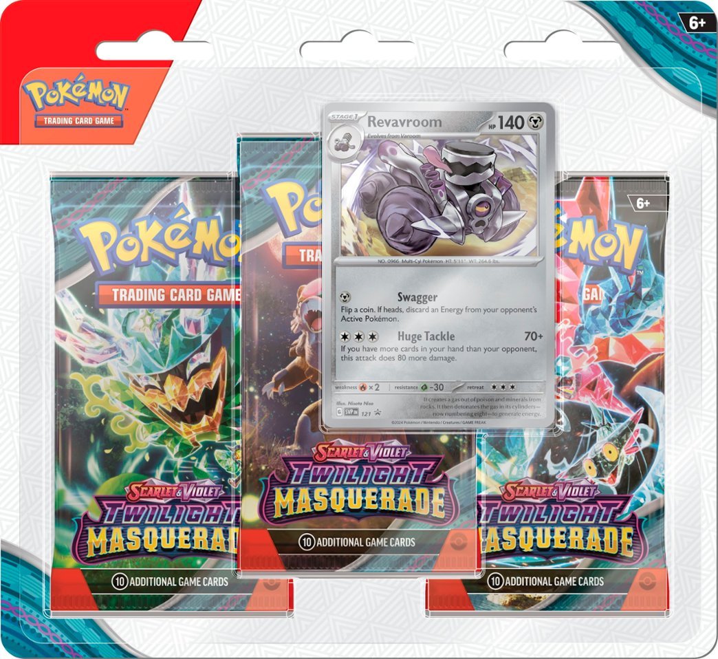 Scarlet & Violet Twilight Masquerade Revavroom 3-Pack Blister EN