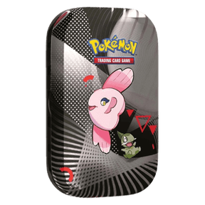 Scarlet & Violet Black Bolt & White Flare Mini Tin Alomomola EN