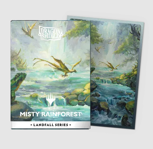 Dragon Shield X Magic: The Gathering: Misty Rainforest - Standard Size Sleeves Landfall Series (100 Sleeves)