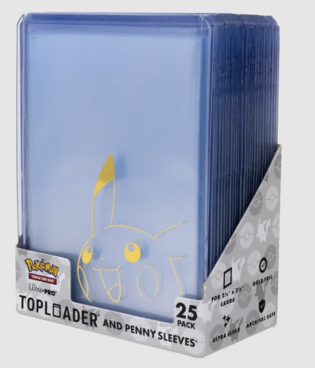 Ultra Pro Pikachu Toploader And Penny Sleeves | Combo Pack (25er Pack)